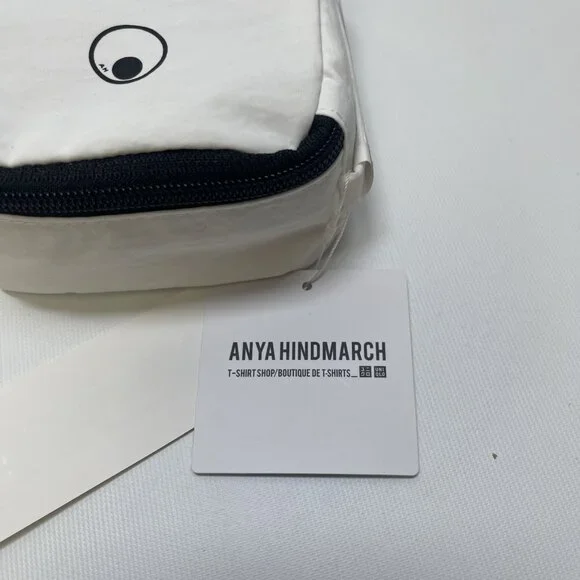 Anya Hindmarch × Uniqlo Mini Square Pouch (White) – Small Size, New with Tags - Picture 5 of 9